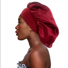 Pink Satin Hair Bonnet